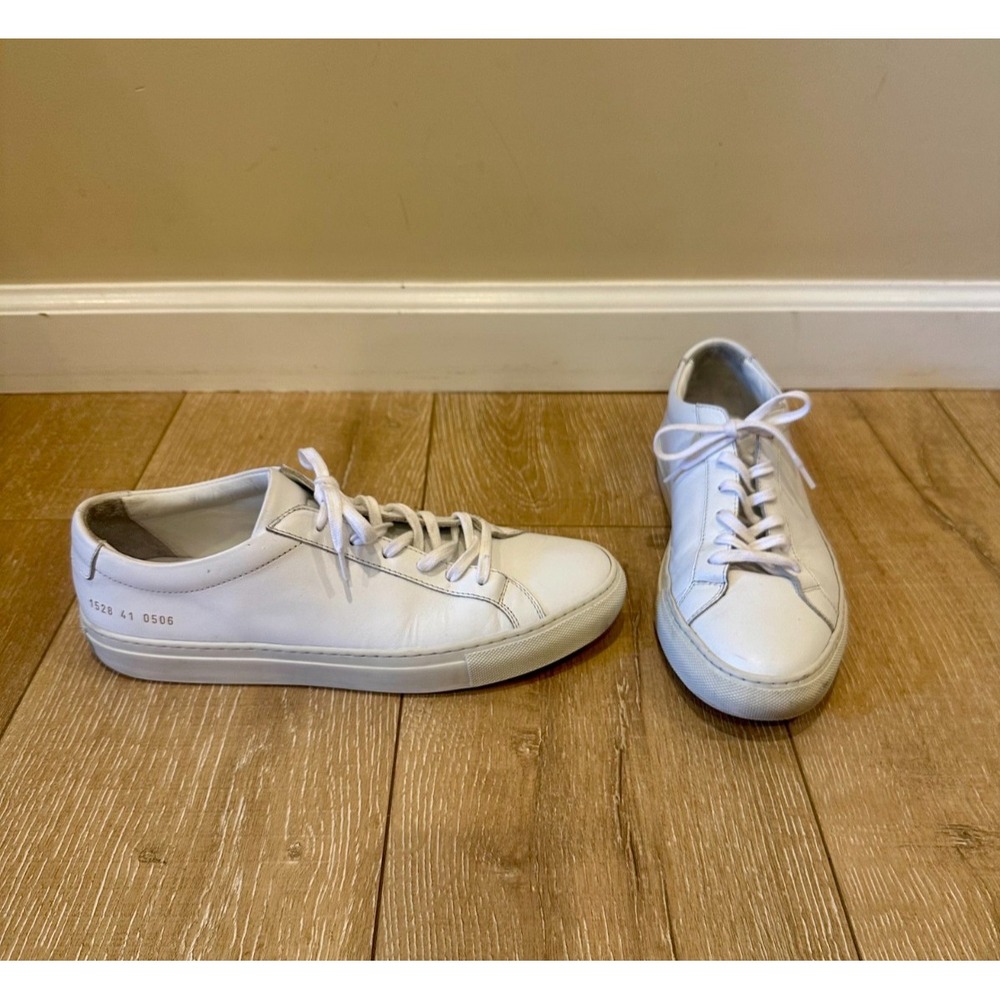 Common Projects Original Achilles Low White 1528 0506 Men's EU 41/US 8 $565 LUX